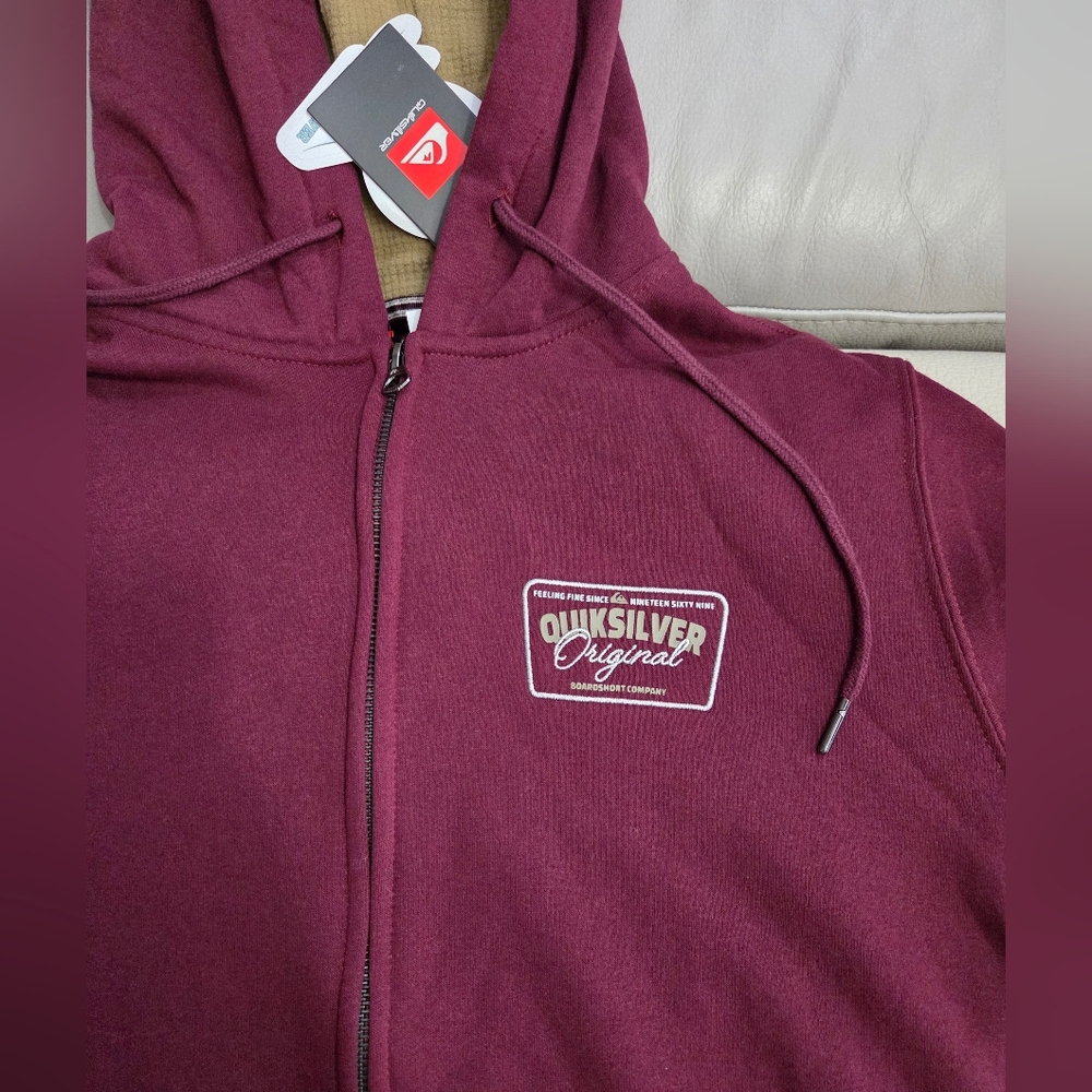 NWT - Quiksilver Men's Full Zip Hoodie - Size L - Picture 5 of 14